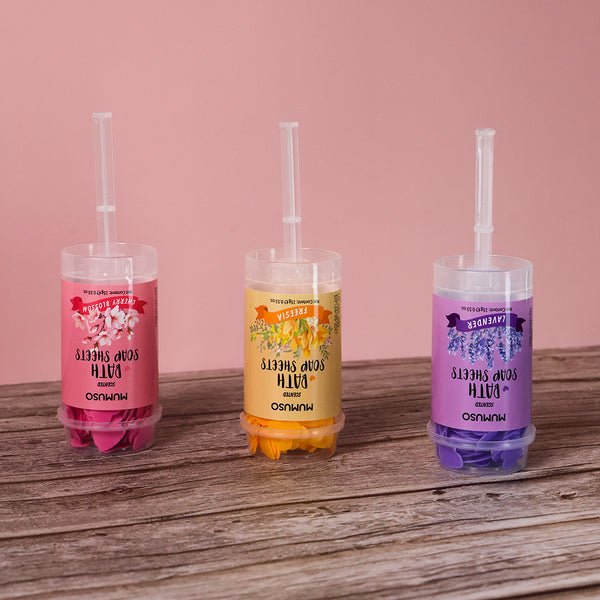 Mumuso Scented Mini Bath Soap Sheets - Lavender