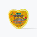 Mumuso Soap Infused Bath Sponge - Heart Shape (Mango)