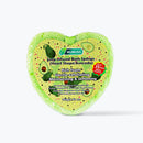 Mumuso Soap Infused Bath Sponge - Heart Shape (Avocado)