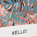 Mumuso Beautiful Rectangular Gift Bag with Red Rainforest Design - Medium