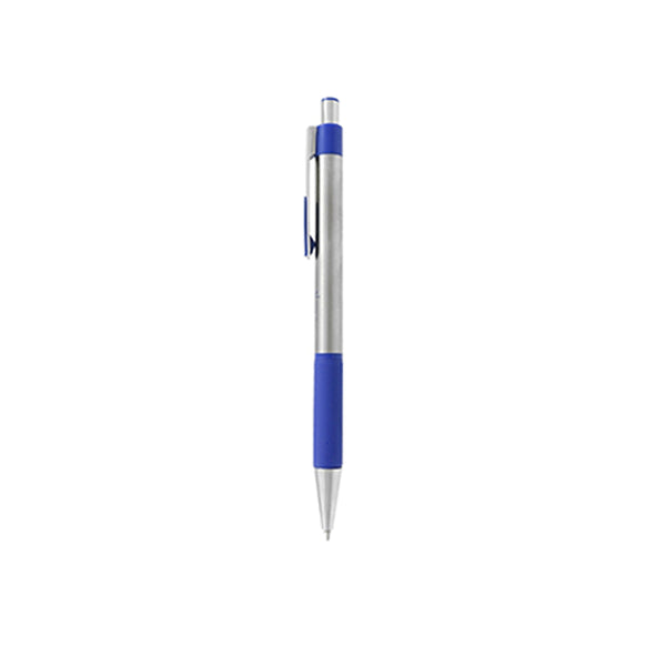 M&G Metal Retractable Ball Pen  0.7Mm With Textured Rubber Grip - Blue Ink