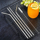 Mumuso Stainless Steel Straw Set - 5pcs