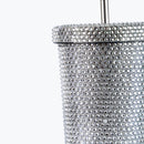 Mumuso Diamond-Encrusted Thermos Cup - Silver