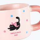 Mumuso Cat Polka Dot Cup - Pink (350ml)
