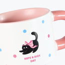 Mumuso Cat Polka Dot Cup - White (350ml)