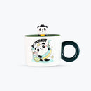Mumuso Panda Cartoon Cup - White Green (400ml)