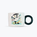 Mumuso Panda Cartoon Cup - White Green (400ml)