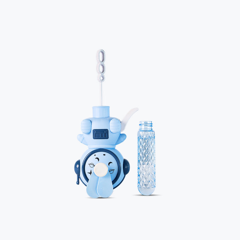 Mumuso Astronaut Bubble Single Blade Hand Press Fan - Blue