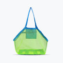 Mumuso Capacity Folding Bag with Blue Edges and Green Mesh Pockets - Large