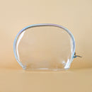 Mumuso 3pc set of Transparent Shell Shaped Makeup Bags with Diamond Dotting - Blue