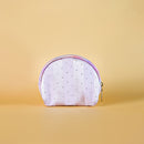 Mumuso 3pc set of Transparent Shell Shaped Makeup Bags with Diamond Dotting - Purple