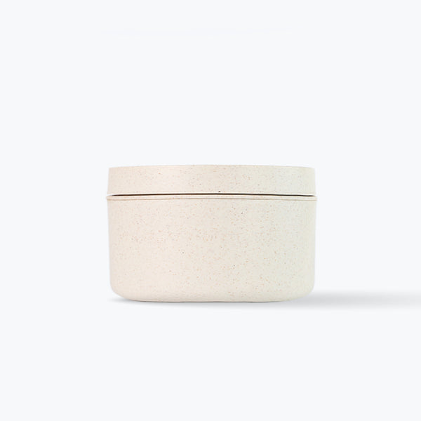 Mumuso Round Wheat Straw Meal Box( Drop  Resistant High Temperature Resistant And Leakproof) 350Ml#Beige