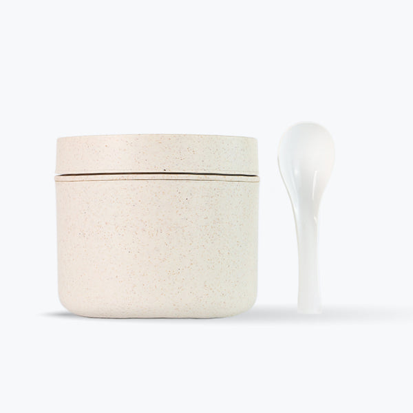 Mumuso Round Wheat Straw Meal Box (Drop  Resistant High Temperature Resistant and Leakproof) 650Ml#Beige