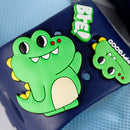 Mumuso Children's Boys' Hole Punched Dinosaur Slippers - Dark Blue (28-29)