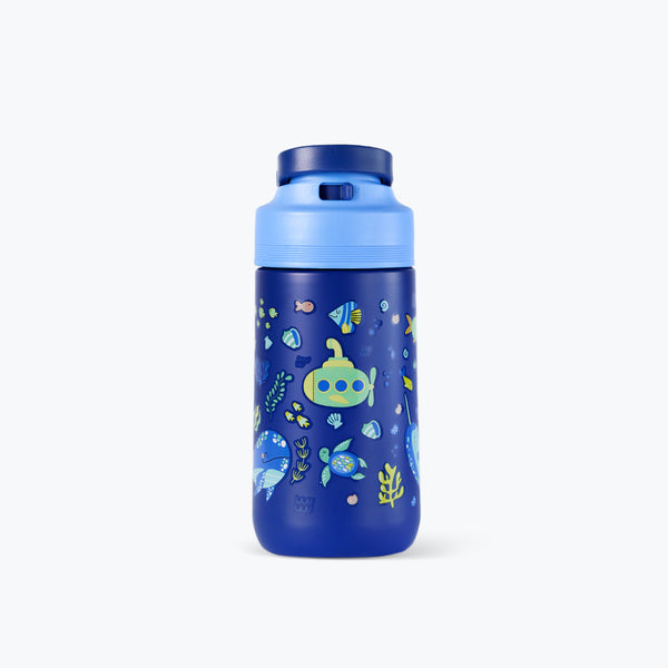 Mumuso Marine Series Whale-Themed Stainles  304 SUS Vessel/ PP+ TRITAN+ ABS Lid /Silicone Seal