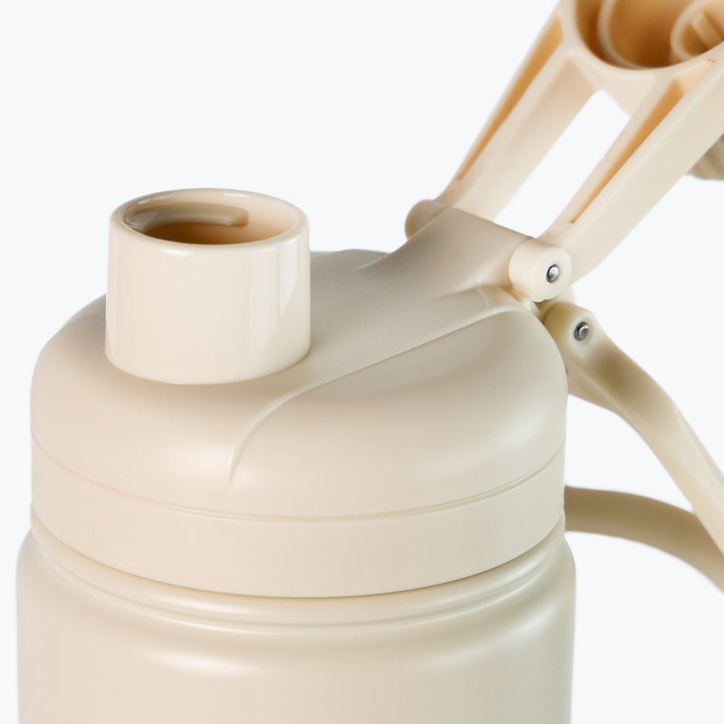 Mumuso Simple Style Series Beige Stainless 304 SUS Vessel / PP+PE Lid / Silicone Seal