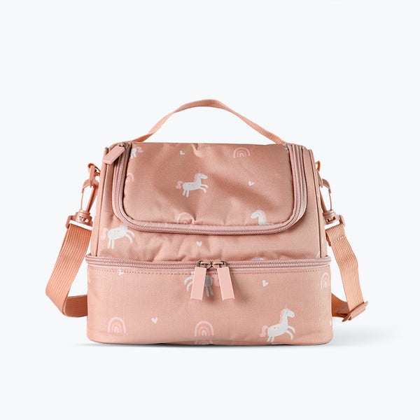 Mumuso Double-Layer Unicron Pattern Lunch Bag - Pink - Polyester