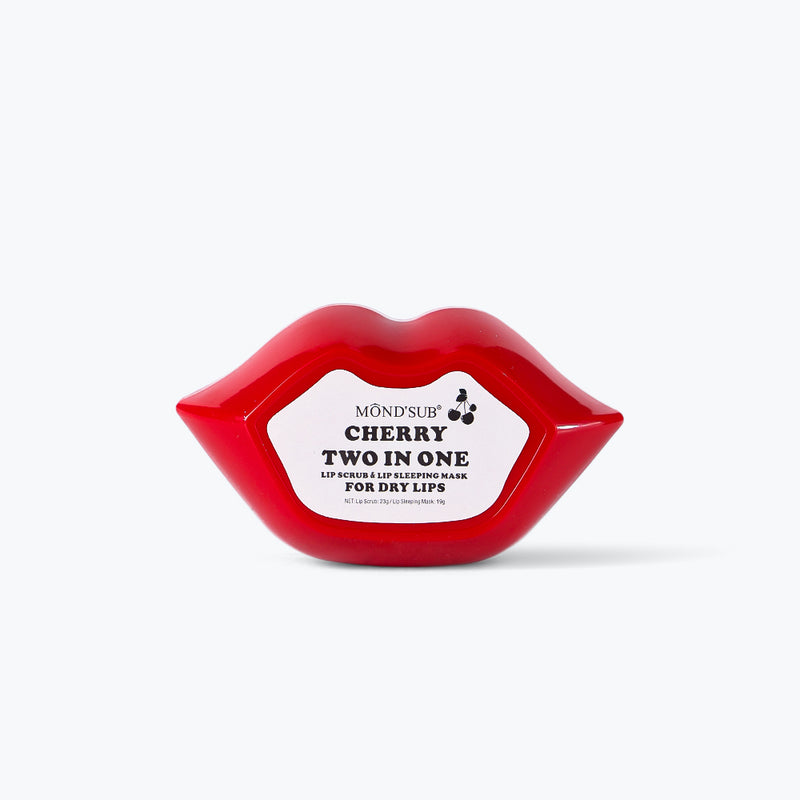 Mumuso Mondsub Cherry Two In One Lip Scrub & Lip Sleeping Mask