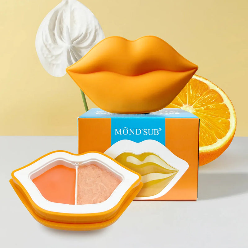 Mumuso Mondsub Orange Two In One Lip Scrub & Lip Sleeping Mask