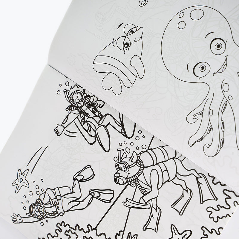 Mumuso A4 Coloring Book with Crayons - Robot