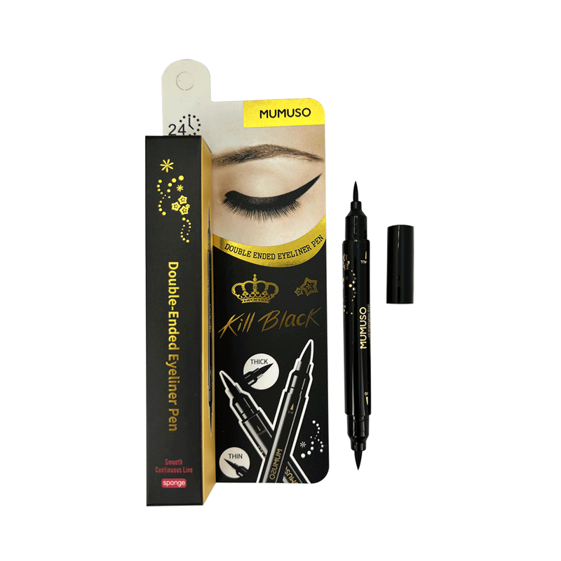 Double-Ended Thick And Fine Pen-Black
