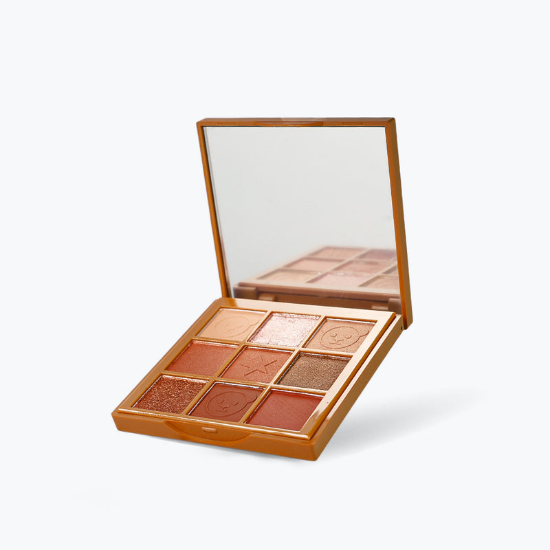 Mumuso Cute Bear 9 Color Eyeshadow Palette - Brown