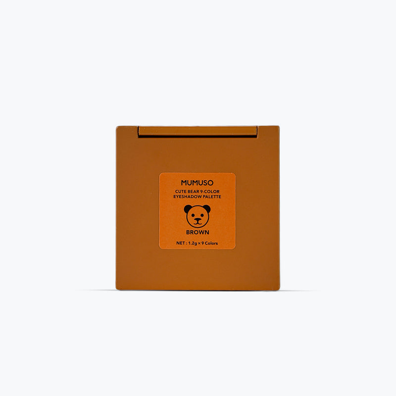 Mumuso Cute Bear 9 Color Eyeshadow Palette - Brown