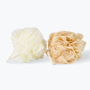 Mumuso Bath Pouf - Pink & Off-White