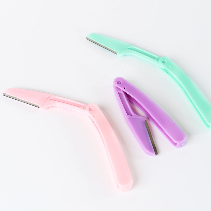 Mumuso Eyebrow Razor, Mix Color - Ruby