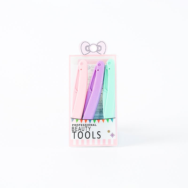 Mumuso Eyebrow Razor, Mix Color - Ruby