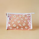 Mumuso Portable Transparent Cosmetic Bag - Pink (Daisy)