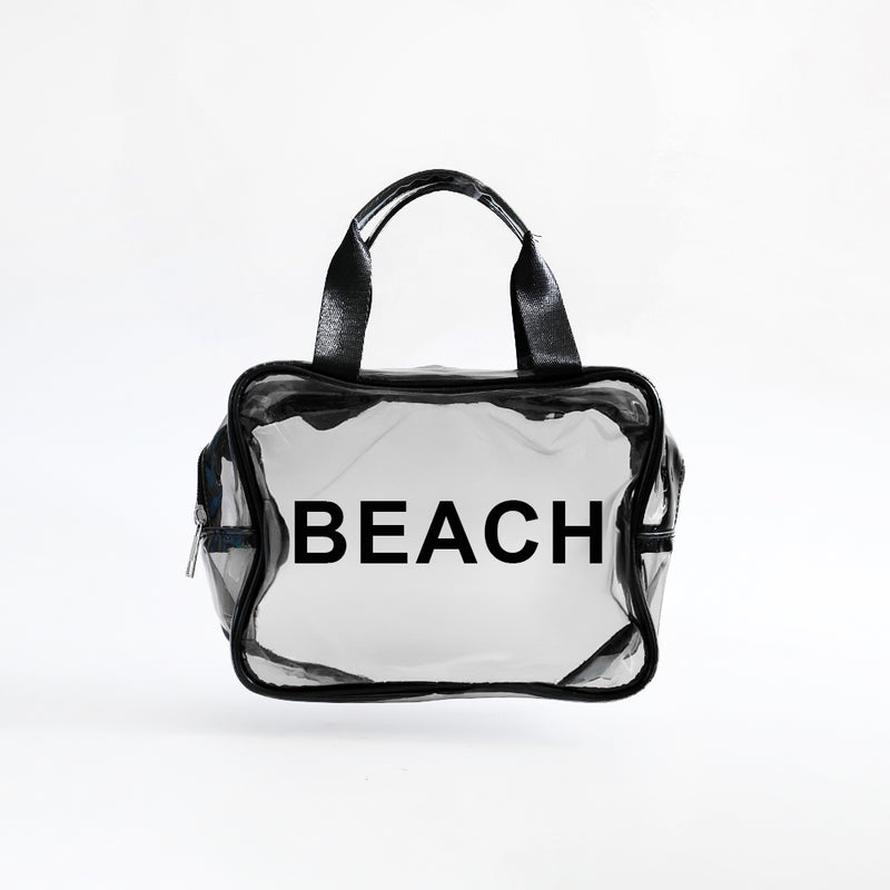Mumuso Beach Large Capacity Travel Toiletry Bag - Black (Large)