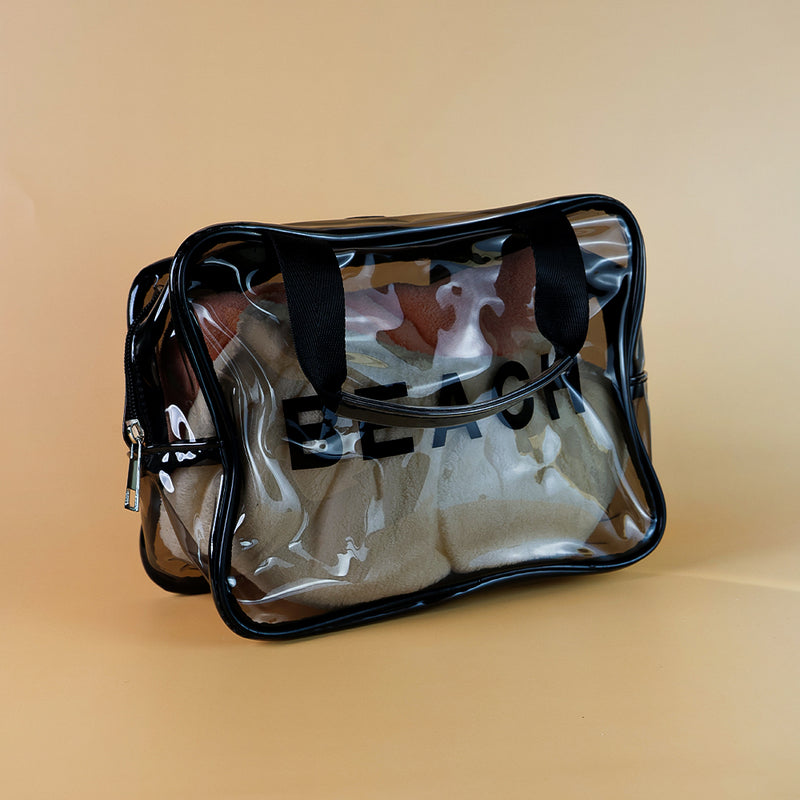 Mumuso Beach Large Capacity Travel Toiletry Bag - Black (Large)