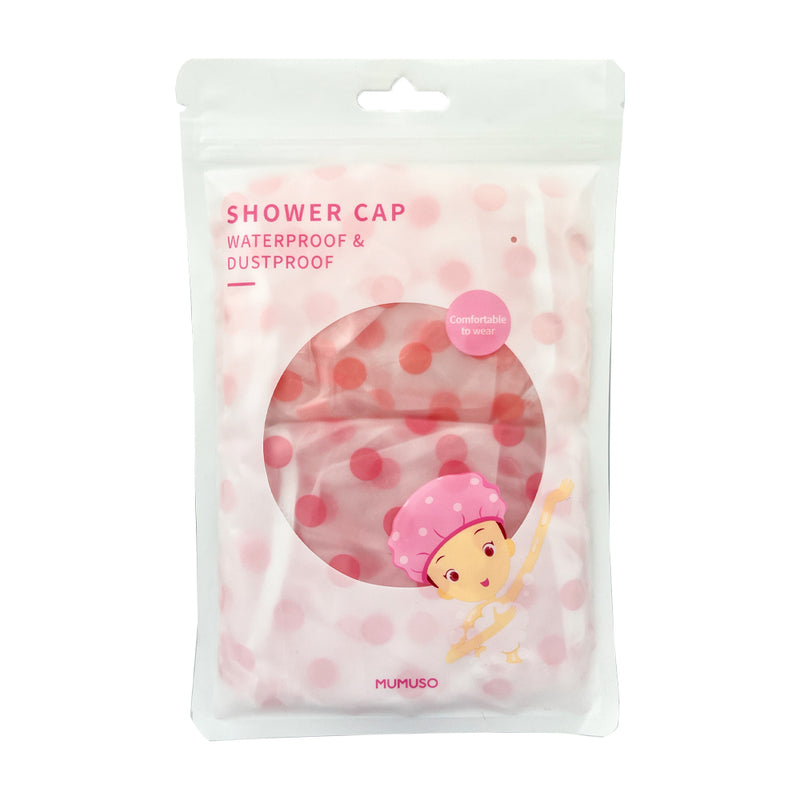 Mumuso Dotted Shower Cup Waterproof And Dustproof Cup, 2 Packs