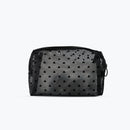 Mumuso Cuboid Cosmetic Bag with Heart Design - Black