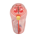 Mumuso Dual -Use Water Bottle With Two Straws - Pink