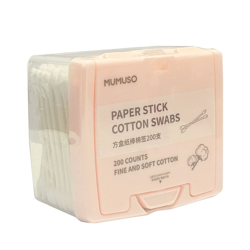 Mumuso Paper Stick Cottom Swabs 200 Counts