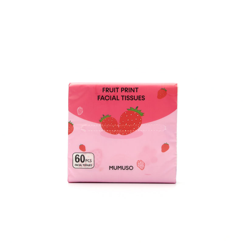 Mumuso Fruit Print Facial Tissues - Strawberry