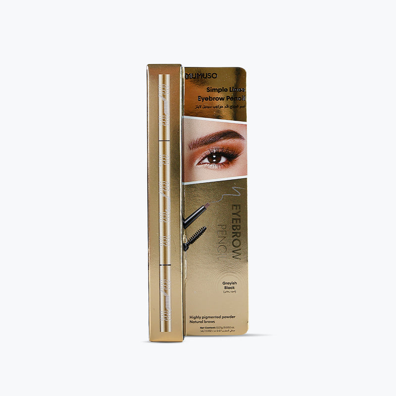 Mumuso Simple Lines Eyebrow Pencil - Greyish Black
