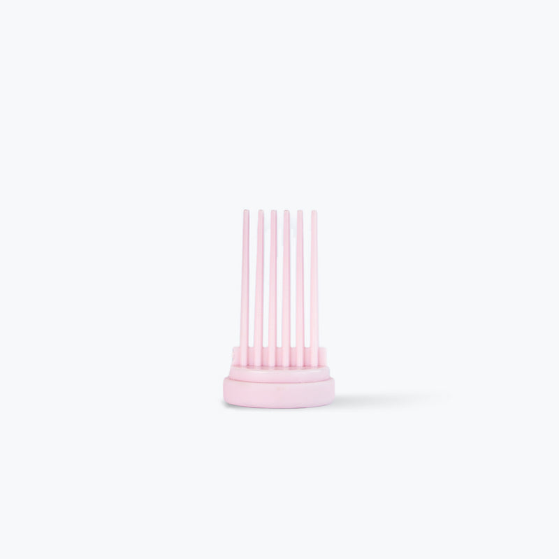 Mumuso Hollowed Out Detangling Hair Brush with Cleaning Scraper - Pink