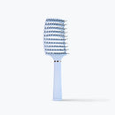 Mumuso Hollowed Out Detangling Hair Brush with Cleaning Scraper - Blue