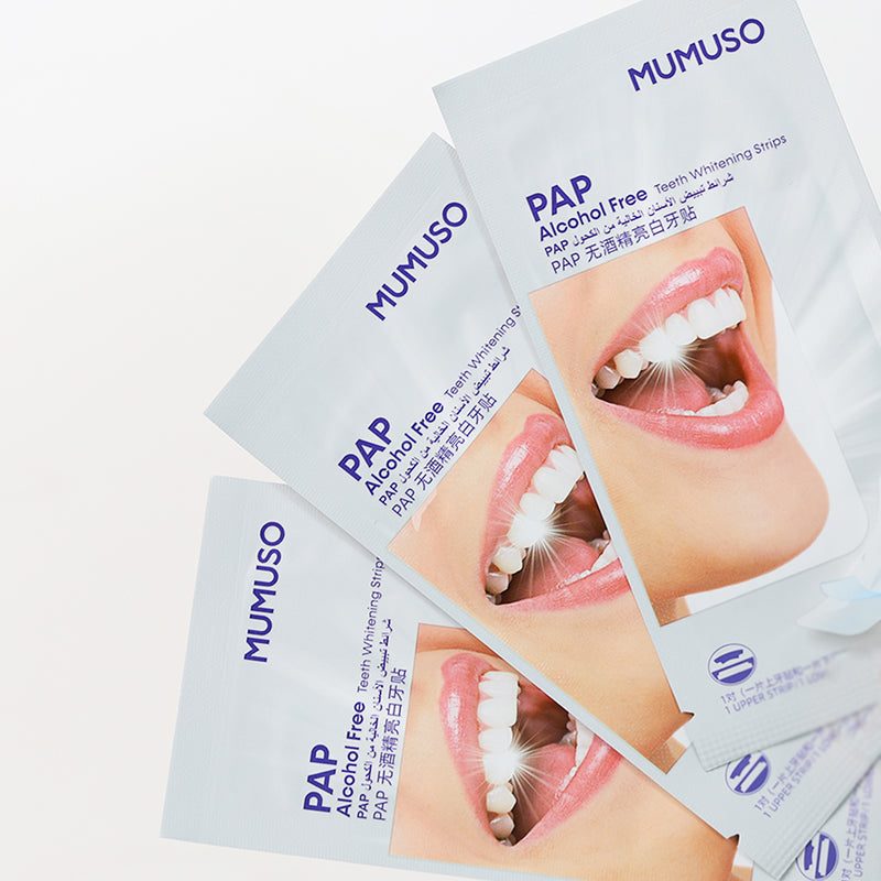 Mumuso Pap Alcohol-Free Teeth Whitening Strips
