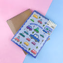 Mumuso A4 Sketchbook - Cartoon Vehicles
