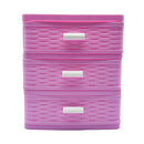 Mumuso 3-Drawer Desk Organizer - Cute Cat (Pink)