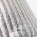 Mumuso Ribbed Coral Velvet Bath Towel - Light Grey
