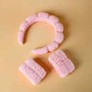 Mumuso Clouds Headband & Wristband Set - Pink