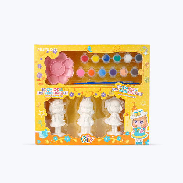 Mumuso 10 Cm Doll Diy Painting Kit (3 Dolls)
