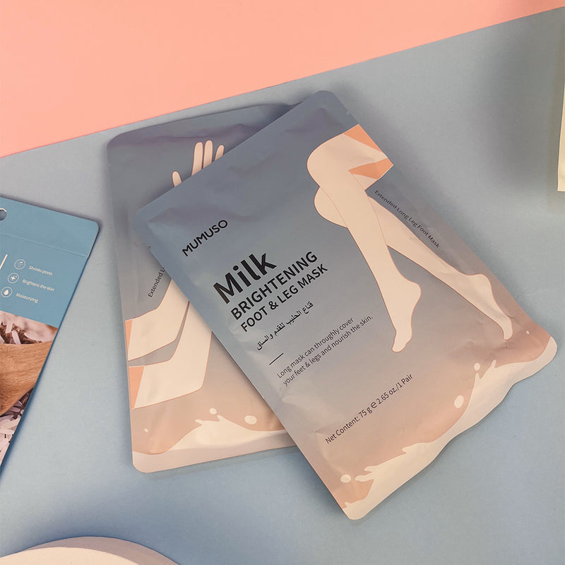 Mumuso Milk Brightening Foot & Leg Mask 75g Sachet