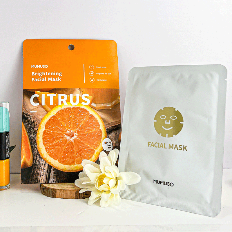 Mumuso Orange Brightening Facial Mask