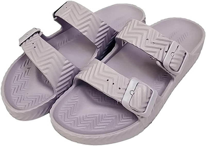 Lightweight Buckle sandals comfortable and durable slides ripple shoes by DUOZOULU